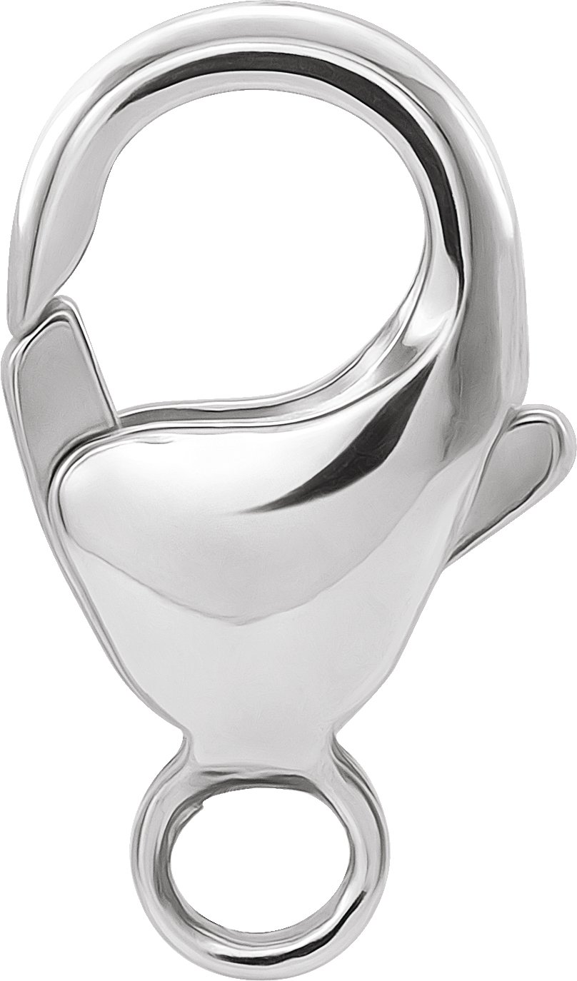 Platinum 11.5x6 mm Oval Trigger Lobster Clasp Stuller