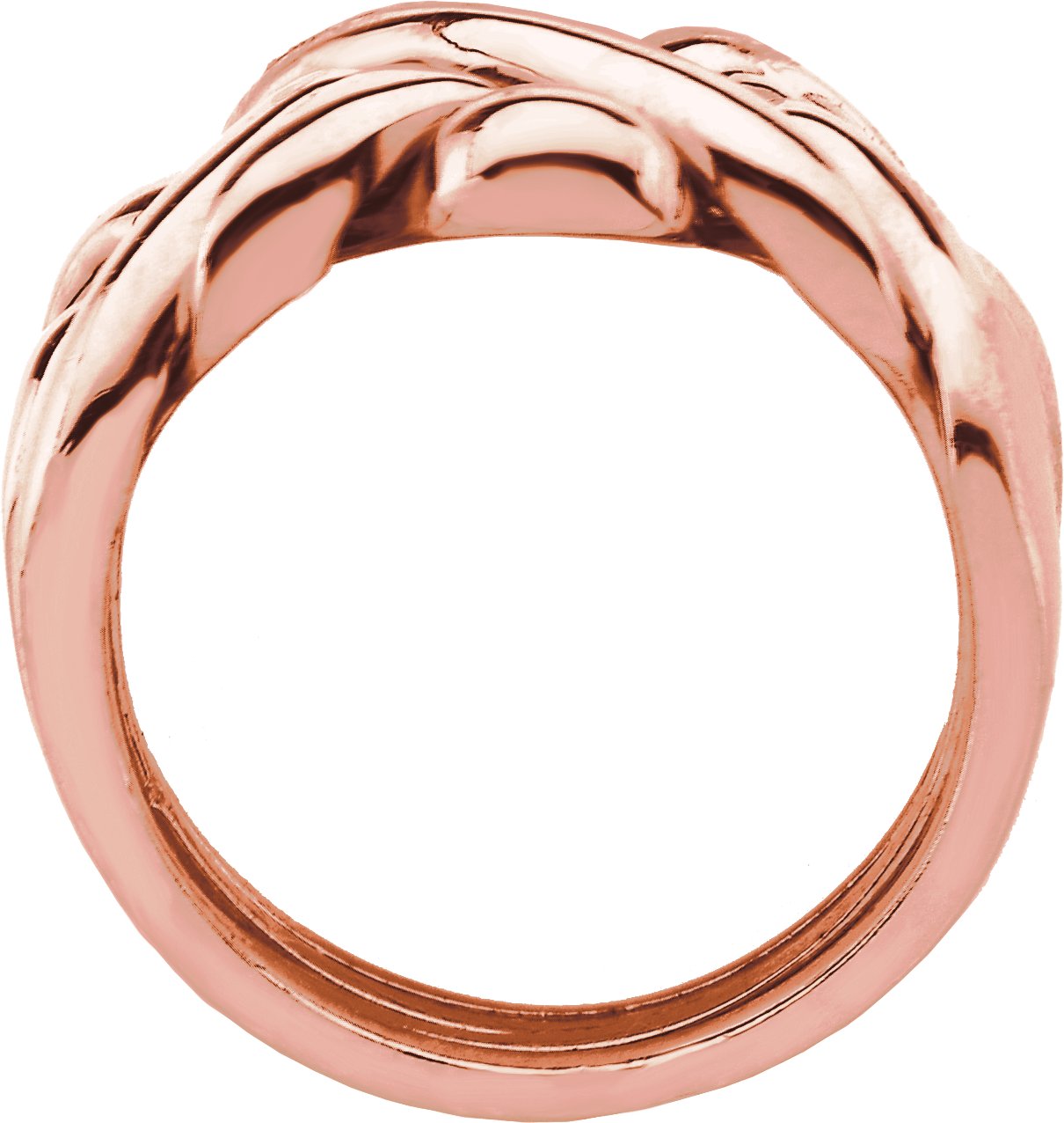 Alternative view of Puzzled Standard-Fit Band – 14K Rose Gold