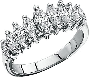9-Stone Marquise Anniversary Ring Mounting