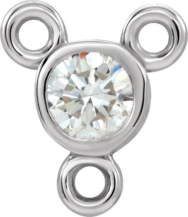 Round Bezel-Set Necklace Center