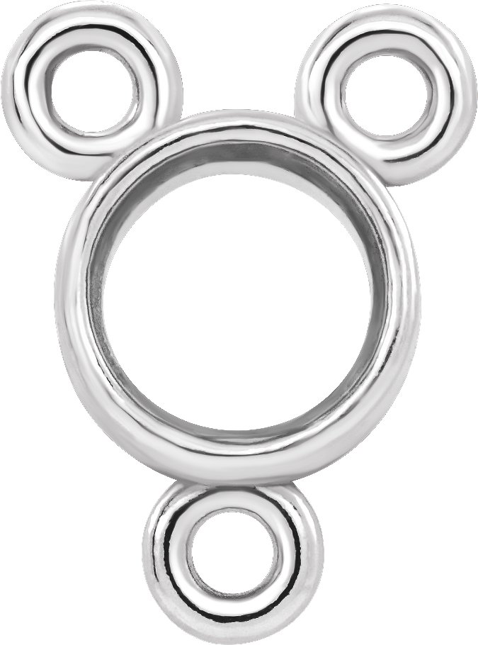 Round Bezel-Set Necklace Center