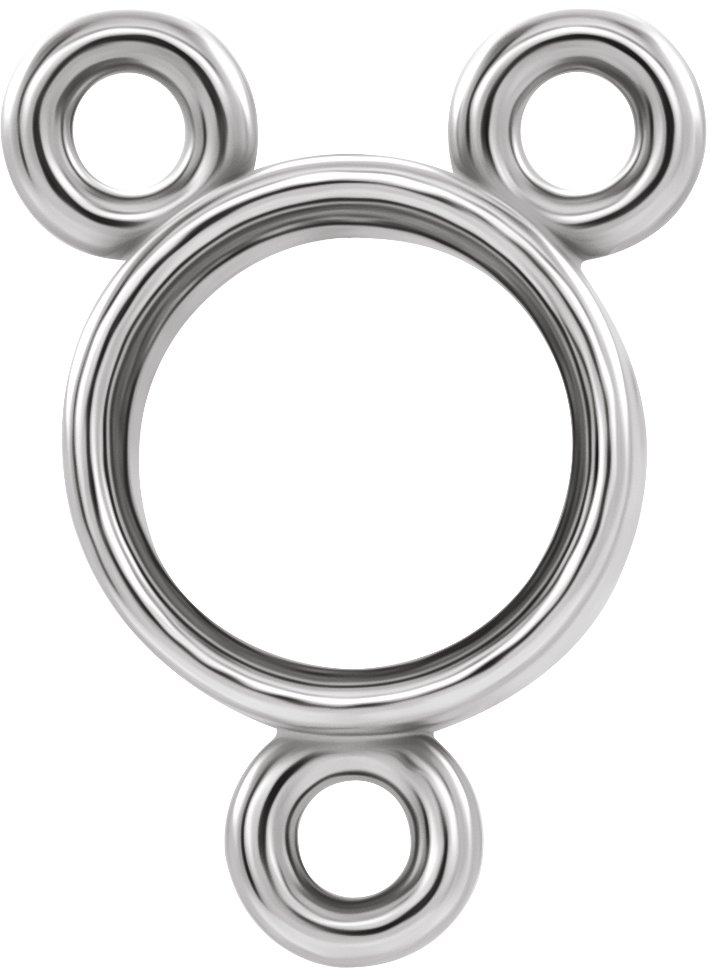 Round Bezel-Set Necklace Center