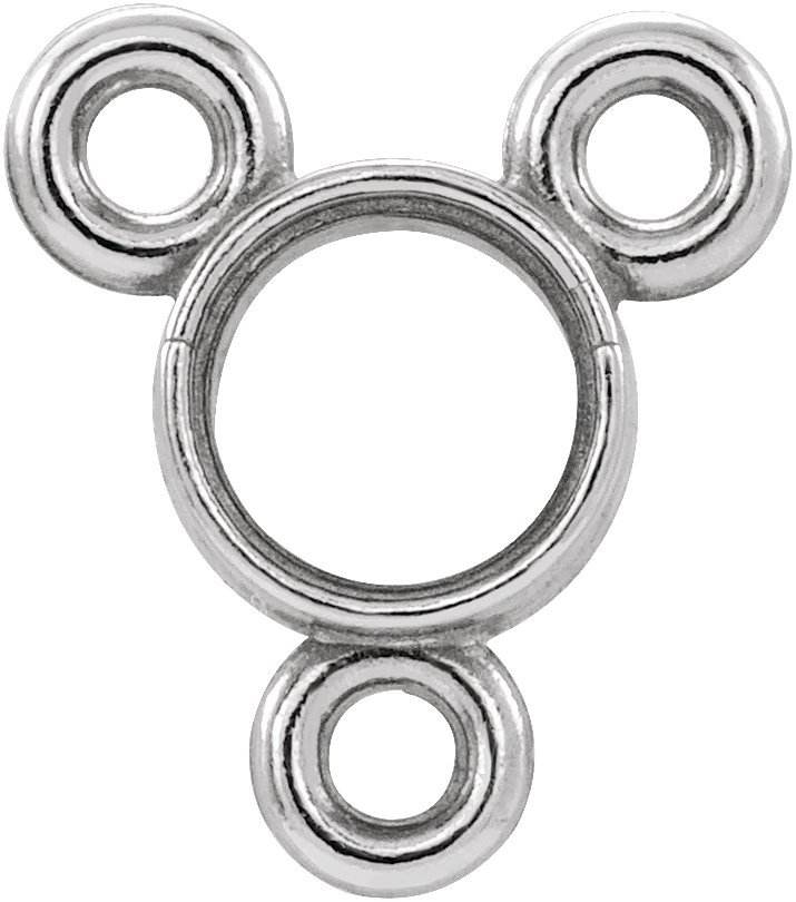 Round Bezel-Set Necklace Center
