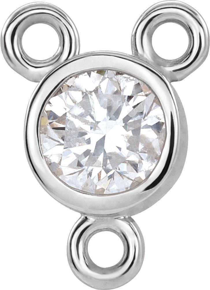Round Bezel-Set Necklace Center