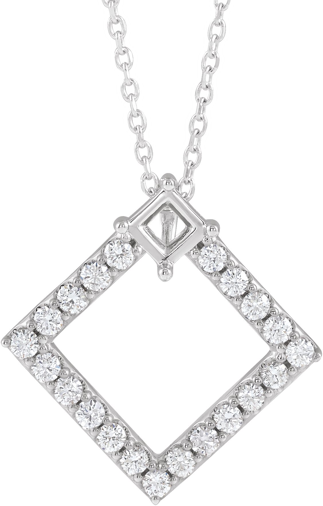 Accented Geometric Necklace or Pendant