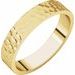14K Yellow 4 mm Flat Band with Hammer Finish Size 5.5