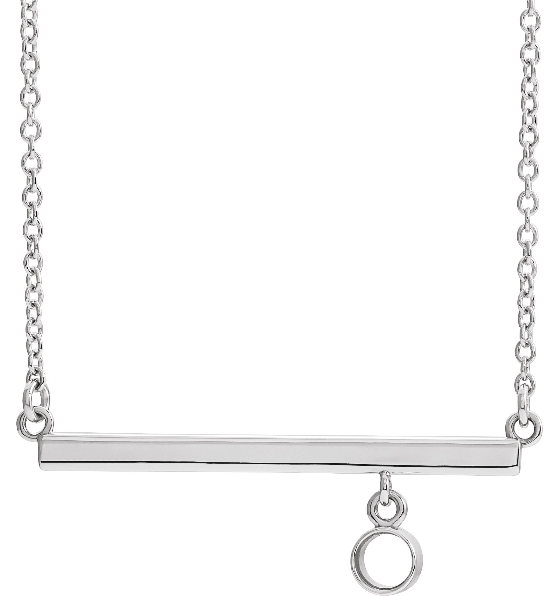 Bezel-Set Bar Necklace or Center