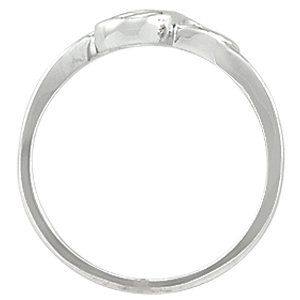 14K White Freeform Ring