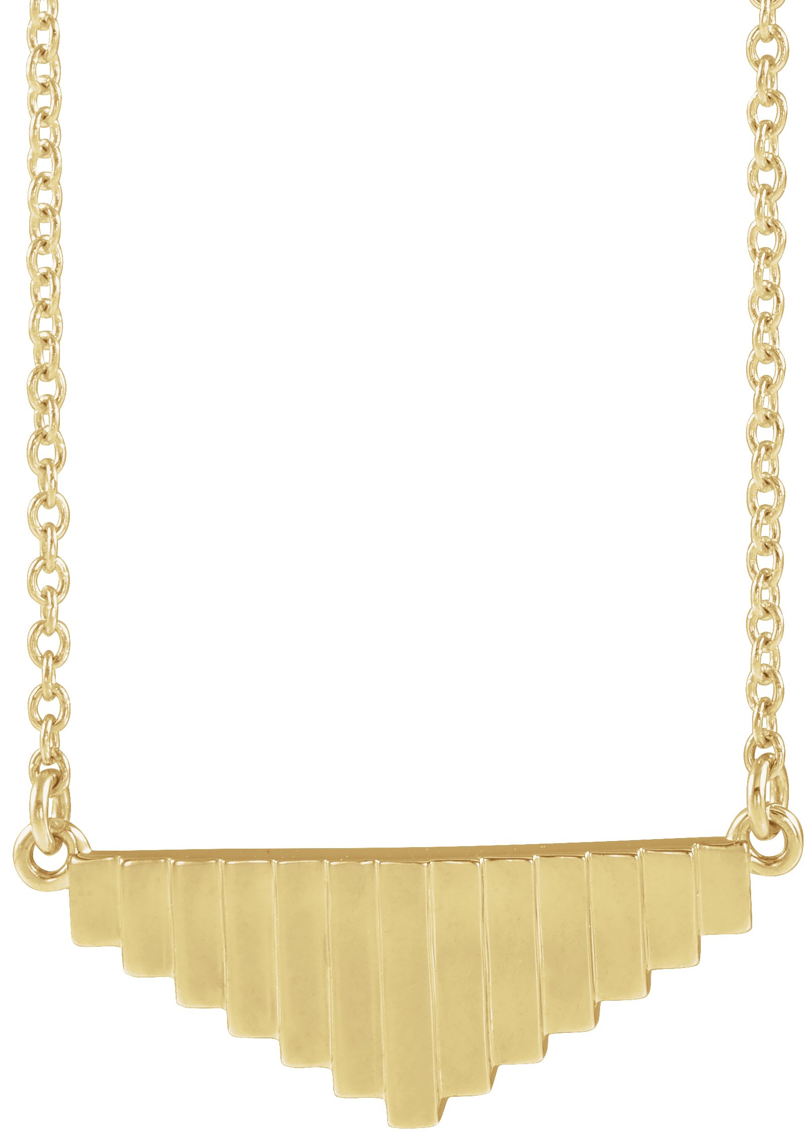 14K Yellow Geometric 18" Necklace