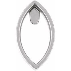 Marquise Low Straight Wall Bezel Setting with Bar