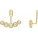 14K Yellow 1/4 CTW Diamond Curved Front-Back Earring Jackets