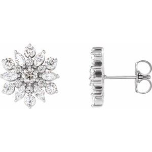 Platinum 1 CTW Natural Diamond Earrings