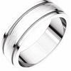 Continuum Sterling Silver 5 mm Flat Edge Band with Satin Finish and Milgrain Size 16 Ref 16254027