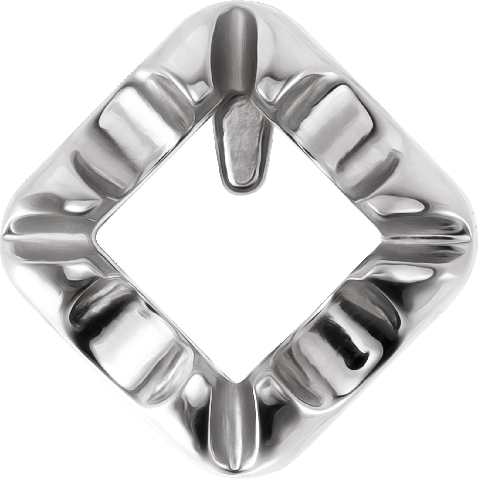 Square 8-Prong Illusion Earring Setting