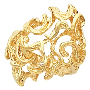 14K Yellow Freeform Ring