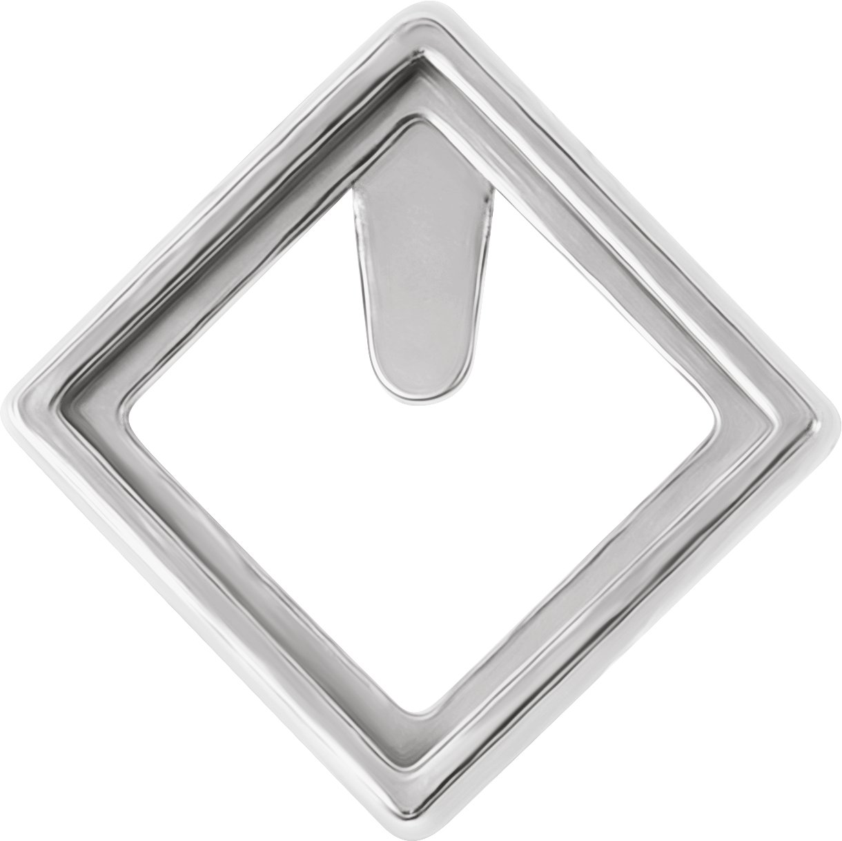 Square Bezel-Set Cabochon Earring Setting