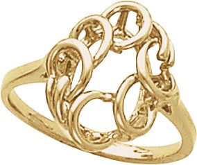 14K Rose Freeform Ring