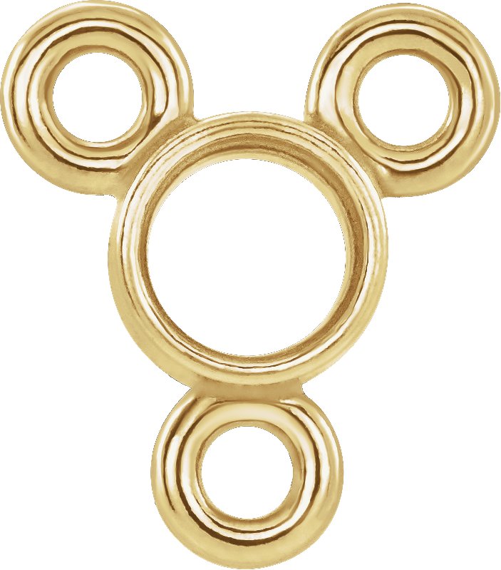 Round Bezel-Set Necklace Center