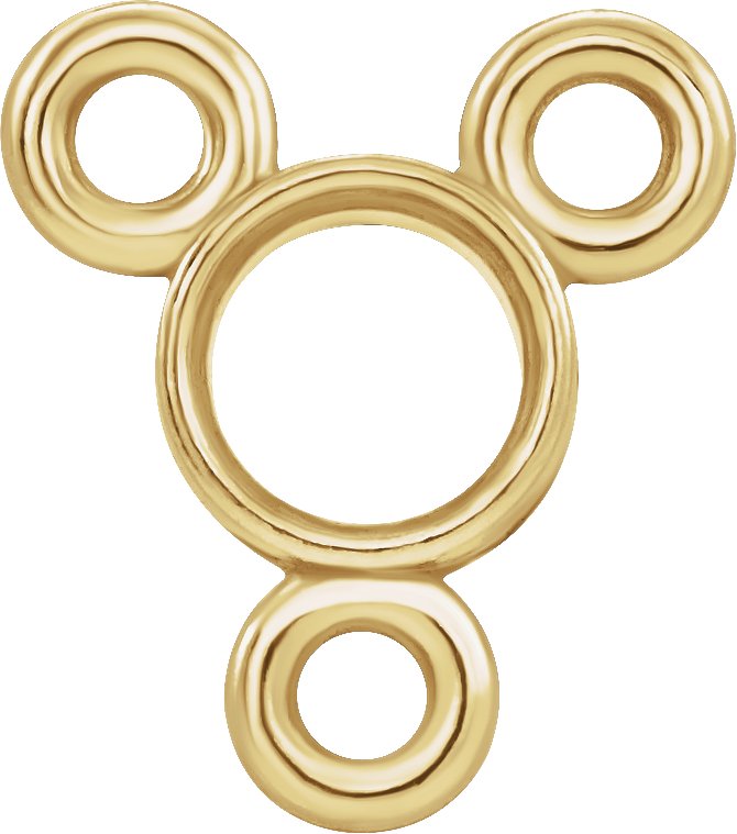 Round Bezel-Set Necklace Center
