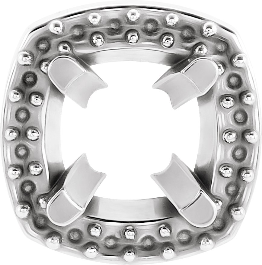 4-Prong Halo-Style Earring Setting