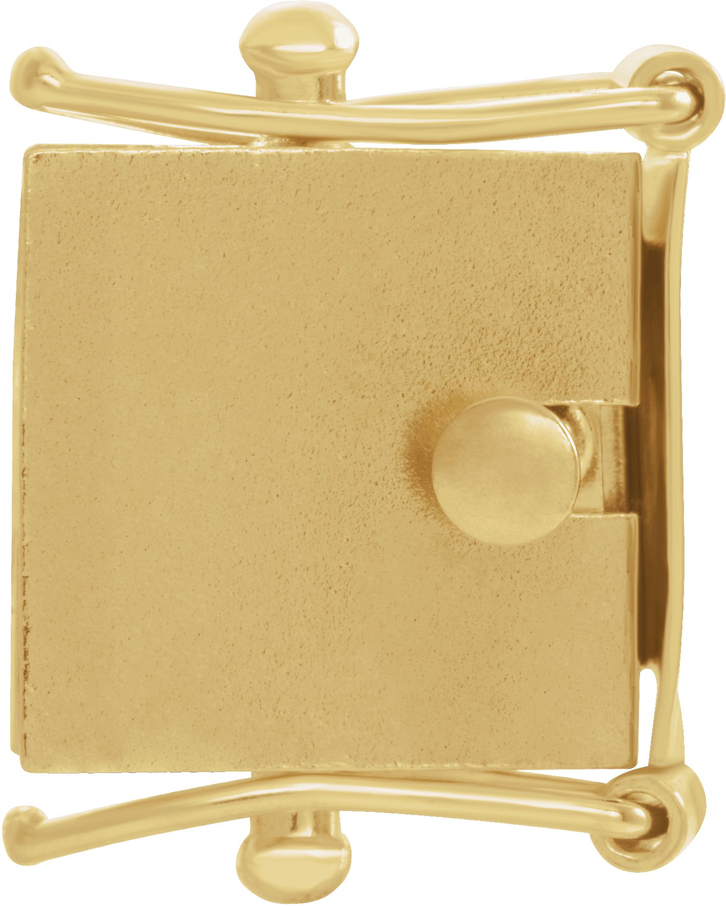 #ZW6240 | Yellow Gold Square Clasp | 2½ x 6 — Zakka Workshop Retail