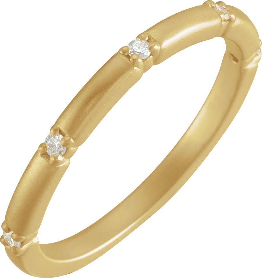 14K Yellow .07 CTW Diamond Five-Stone Anniversary Band 