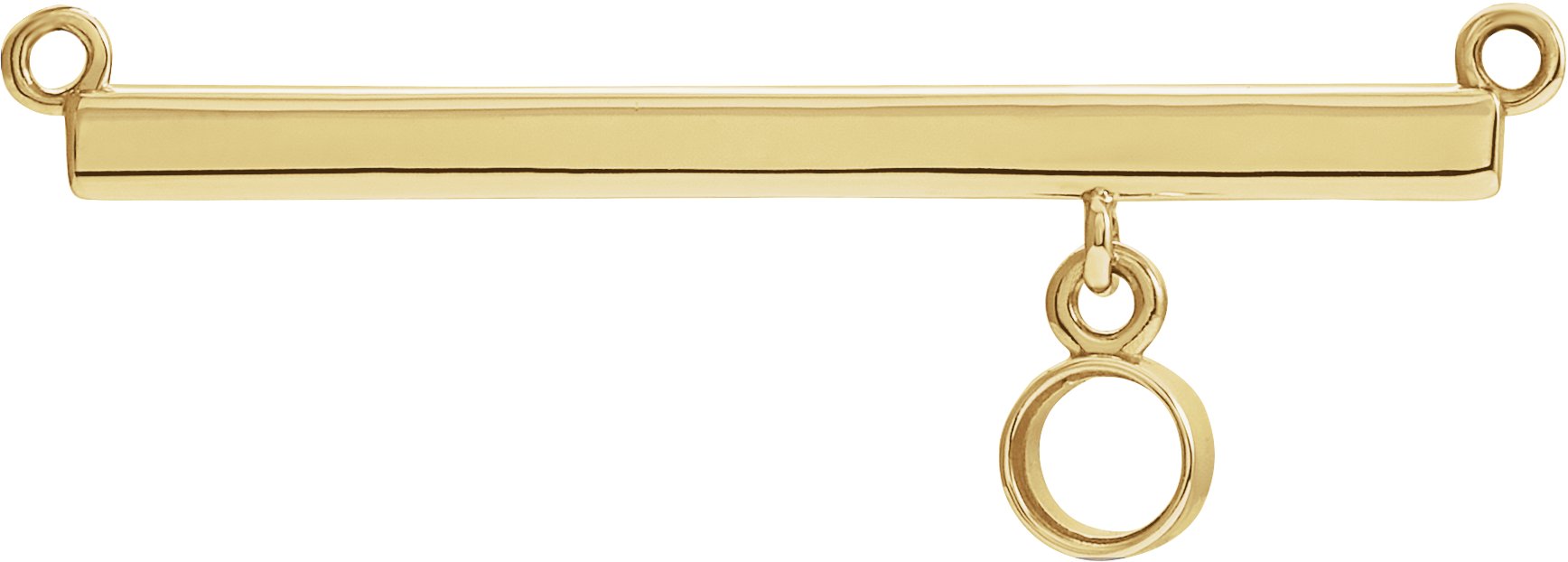 Bezel-Set Bar Necklace or Center