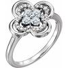 Platinum .33 CTW Diamond Clover Ring Ref 13782537
