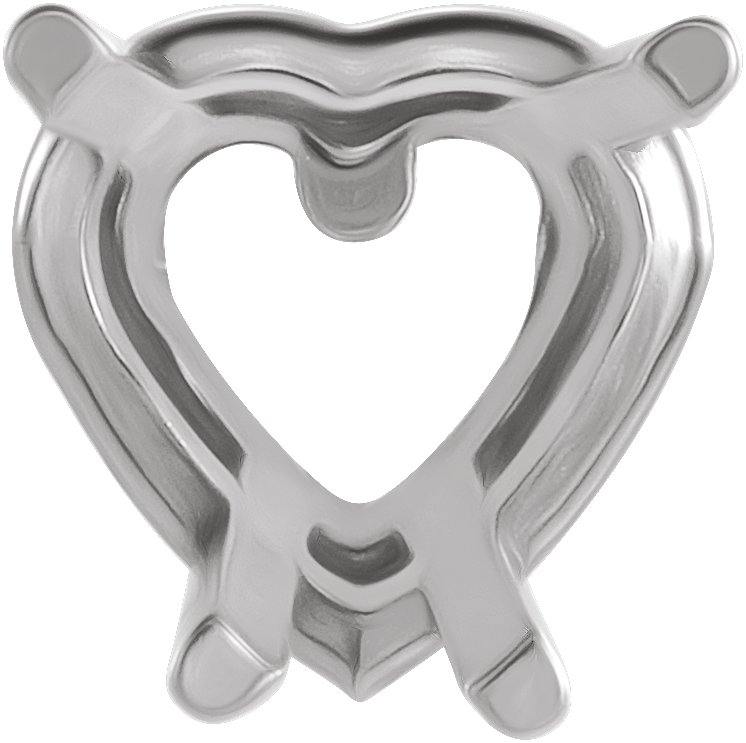 Heart 4-Prong Earring Setting
