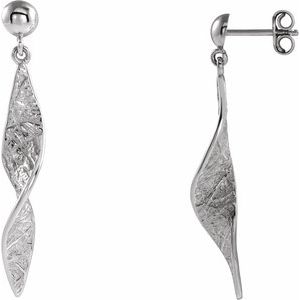 Sterling Silver Twisted Dangle Earrings