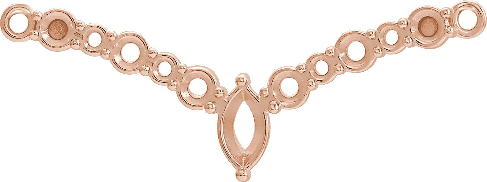 Accented V Necklace or Necklace Center