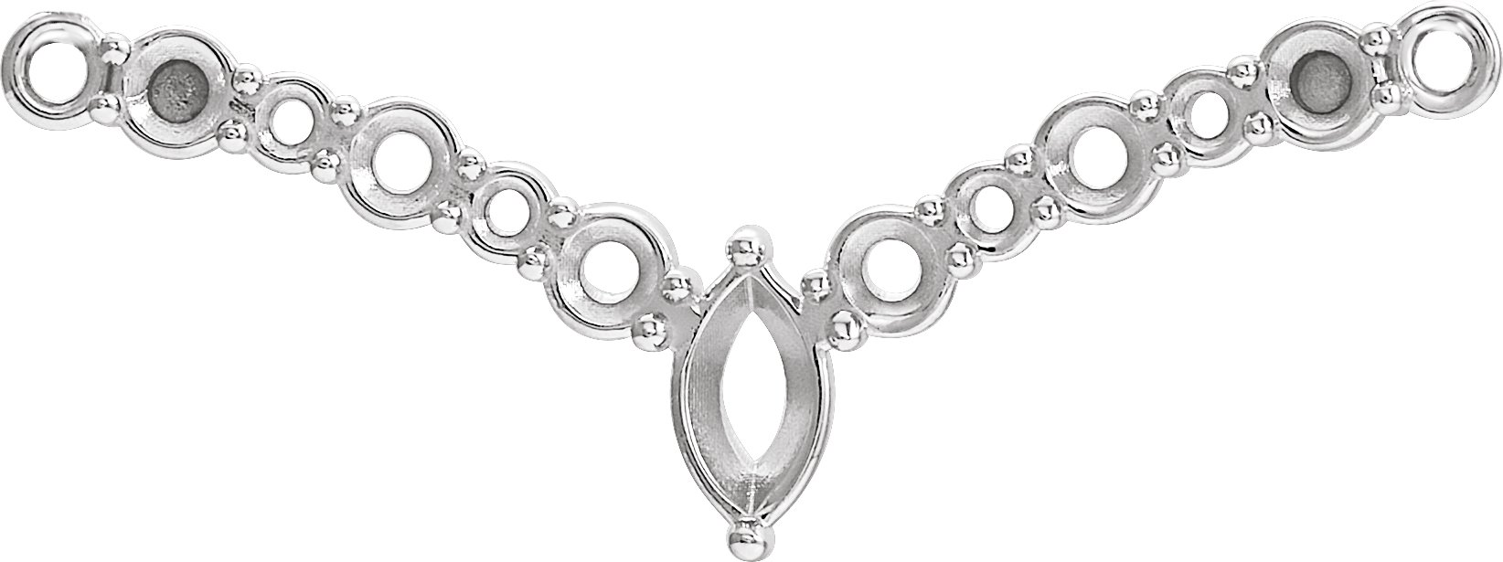 Accented V Necklace or Necklace Center