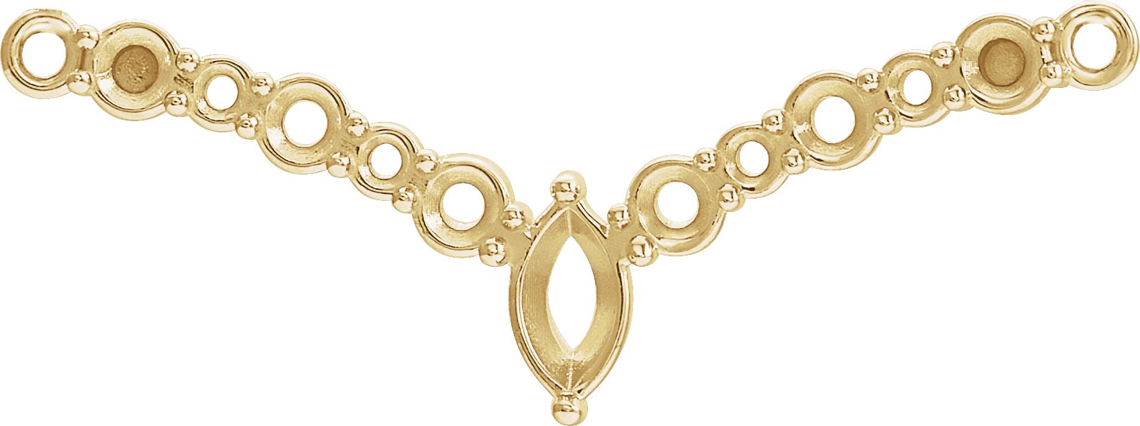 Accented V Necklace or Necklace Center