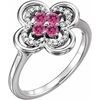14K White Pink Tourmaline and .10 CTW Diamond Ring Ref 13782574