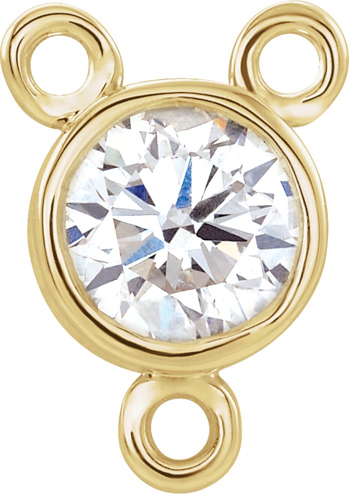 Round Bezel-Set Necklace Center