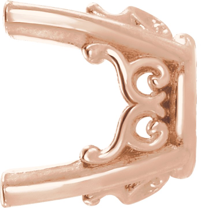 Vintage-Inspired Scroll Earring Setting