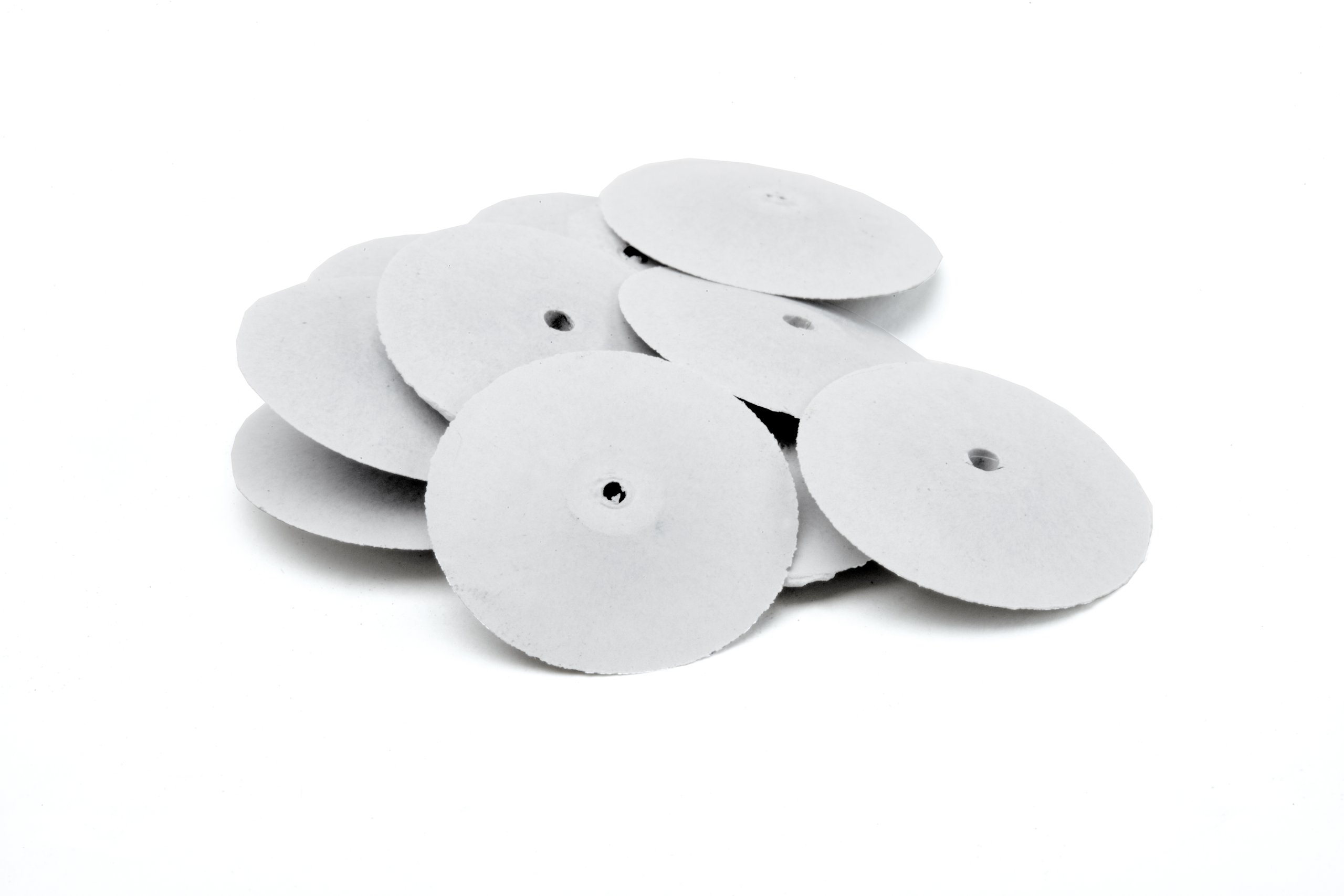 White Knife-Edge Silicone Pre-Polish Wheels 7/8"x1/4" - Pack of 10