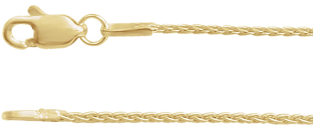 14K Yellow Gold-Filled 1.8 mm Wheat 7 Chain
