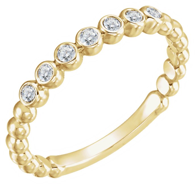 14K Yellow .167 CTW Diamond Stackable Ring Ref. 12385025