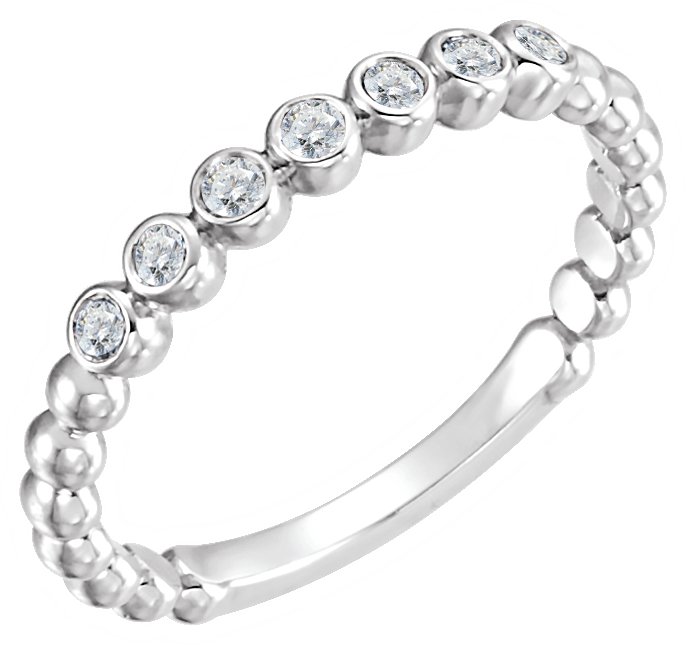 14K White .167 CTW Diamond Stackable Ring Ref. 12385020