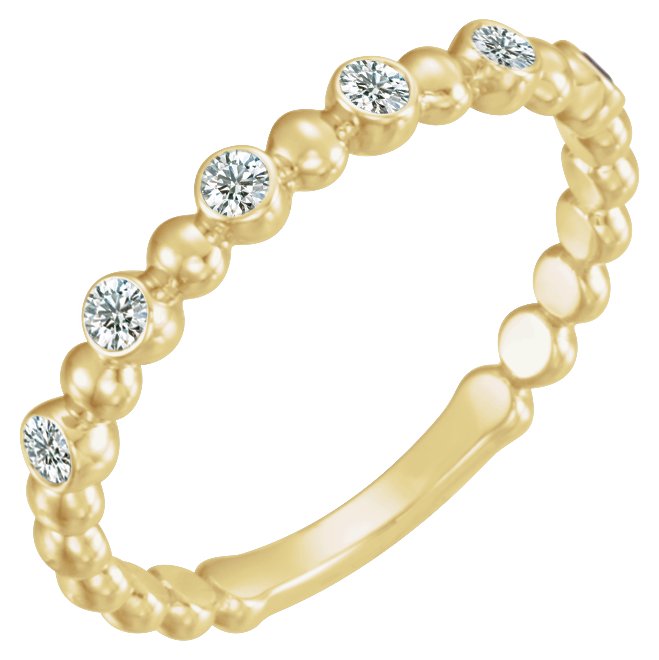 14K Yellow .125 CTW Diamond Stackable Ring Ref. 13964660