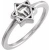 14KY Star of David with Chai Ring Size 7 Ref 664472