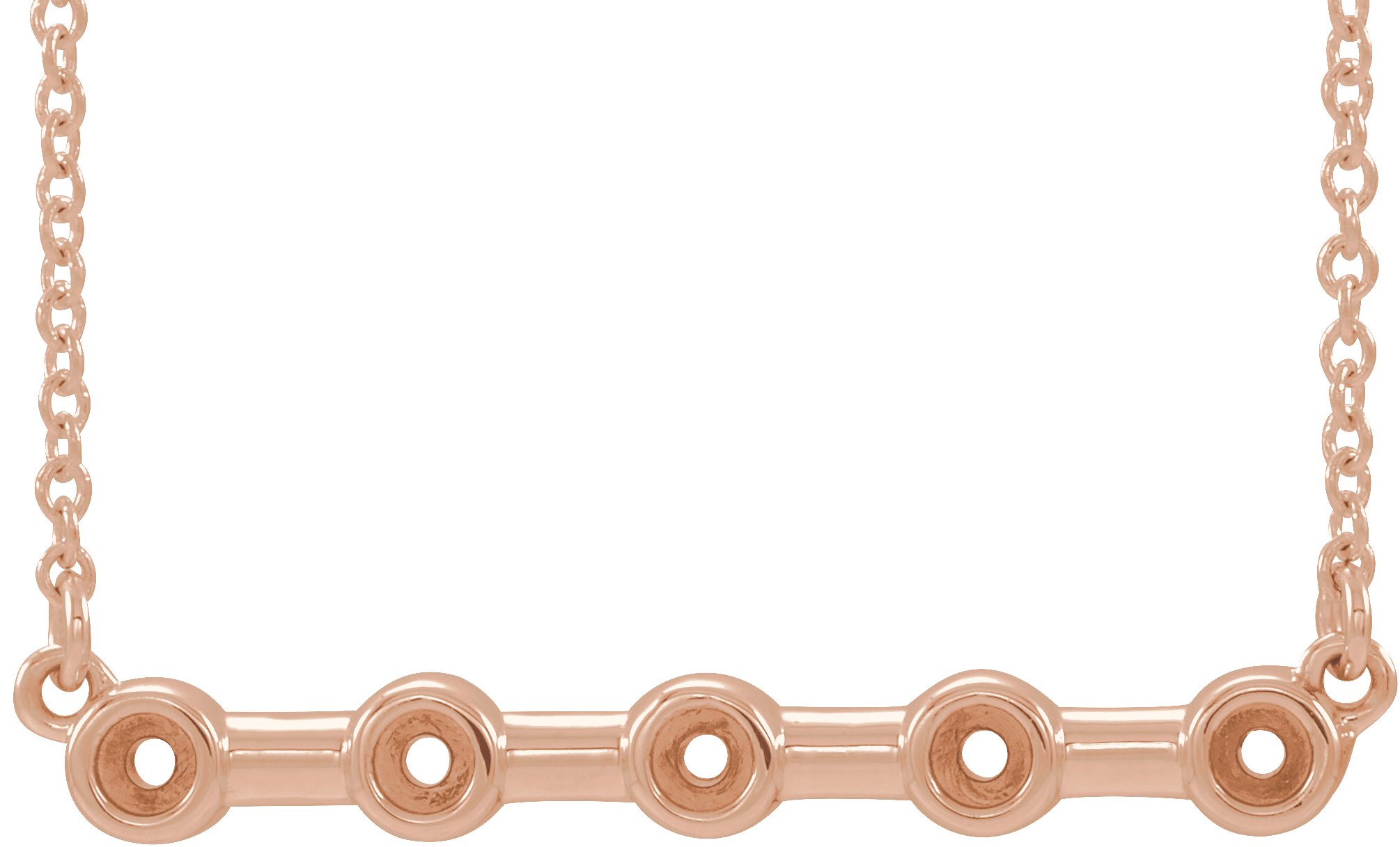 Bezel-Set Bar Necklace or Center