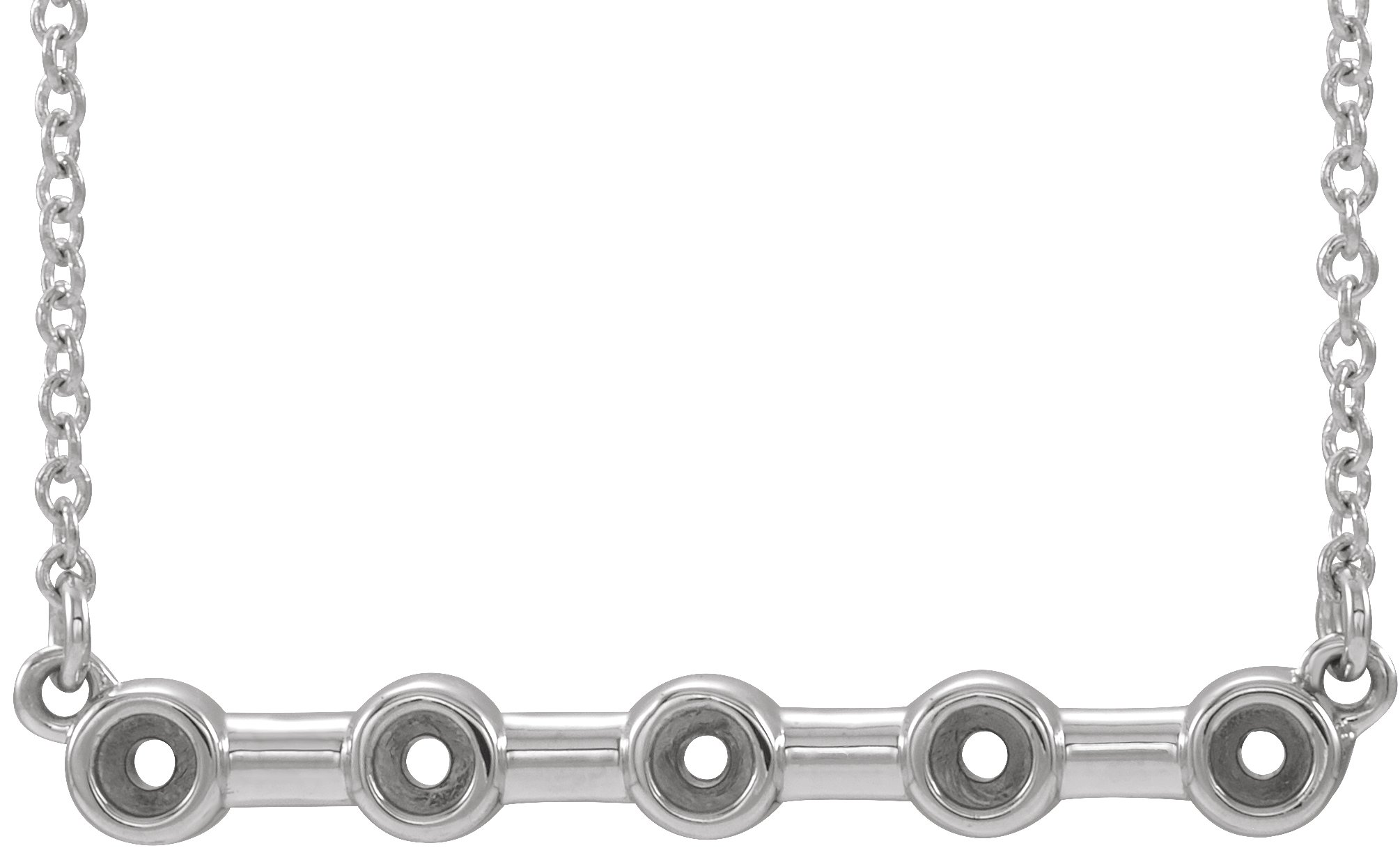 Bezel-Set Bar Necklace or Center