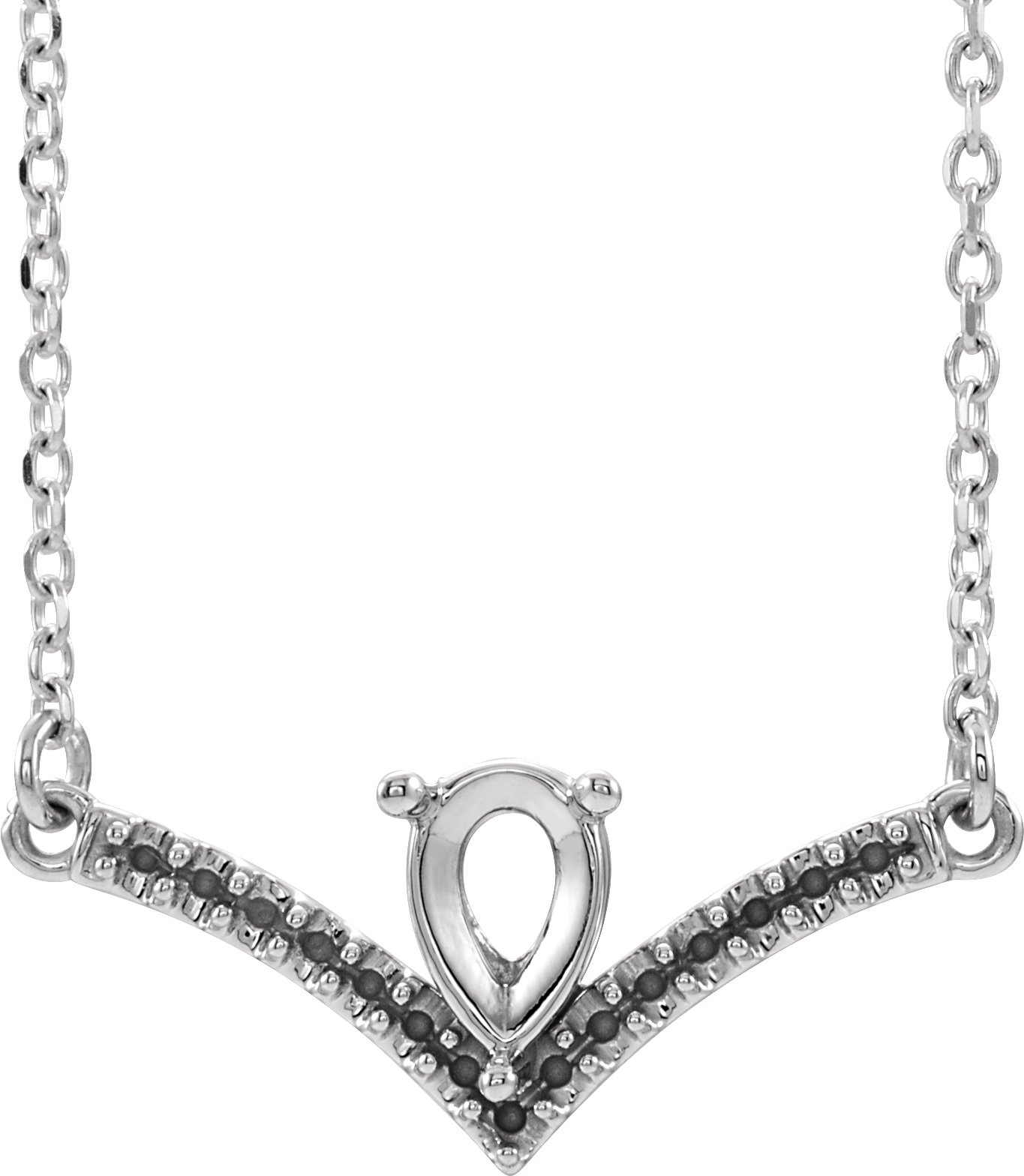 Accented V Necklace or Center