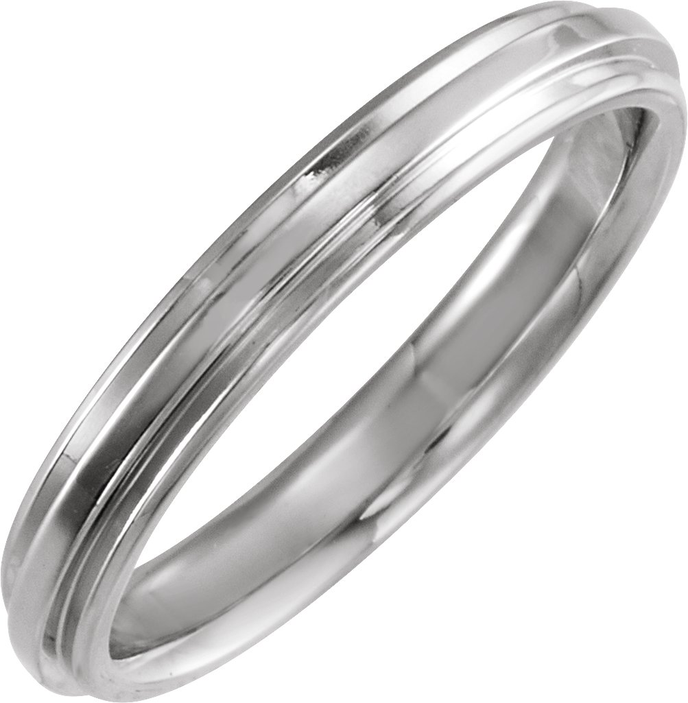 Sterling Silver 3 mm Flat Edge Band Size 4