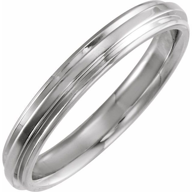 Sterling Silver 3 mm Flat Edge Band Size 9 