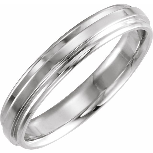 Continuum Sterling Silver 4 mm Flat Edge Band Size 11 