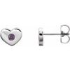 14K White Alexandrite Heart Earrings Ref. 14097750
