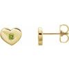 14K Yellow Peridot Heart Earrings Ref. 14097771